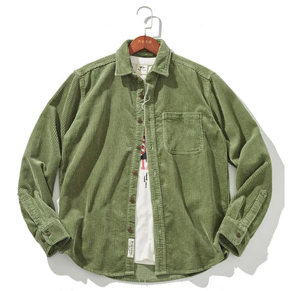 Warm Corduroy Mens Jacket - Fitted Winter Coat