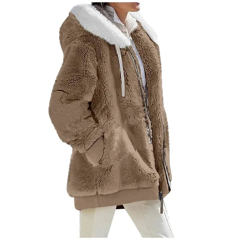 Ladies' Soft Zipped Fleece Coat