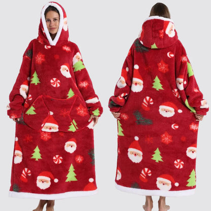 Cozy Wearable Hooded Blanket for Adults