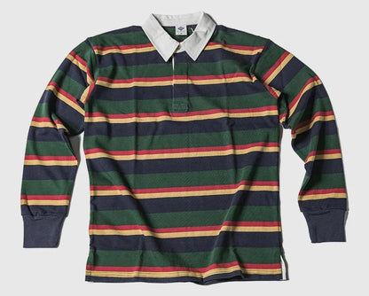Classic Striped Polo Shirt Men's Preppy Long Sleeve Tee