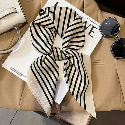 Soft Plaid Scarf for Women Neck Hair Accessory