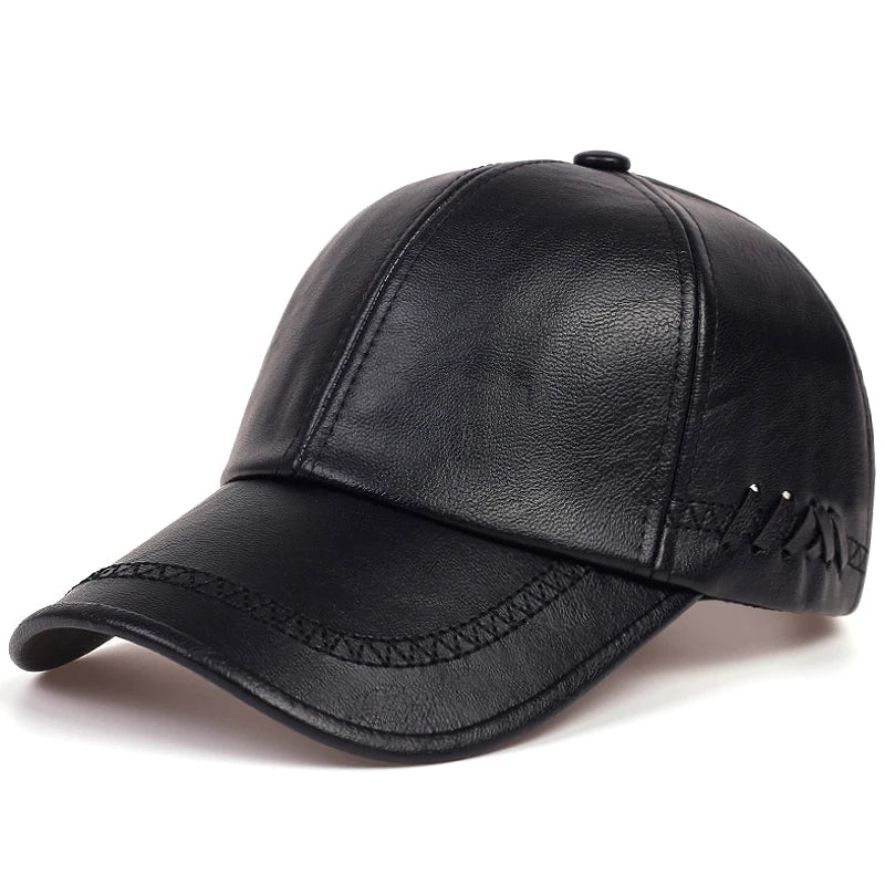 Authentic High Quality Leather Baseball Cap - VogeLuxe