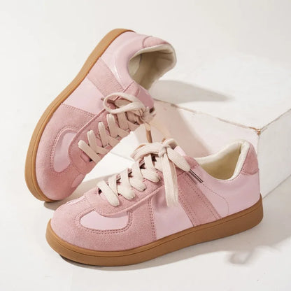 Vintage Distressed Lace Up Womens Flat Shoes