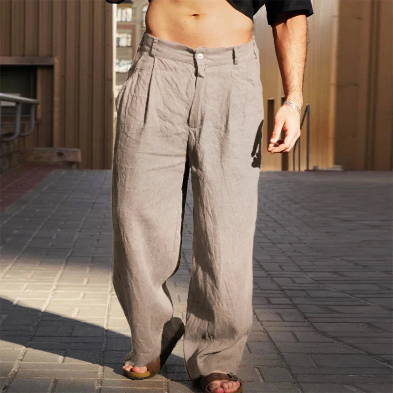 Comfortable Fit Mens Wide Leg Pants