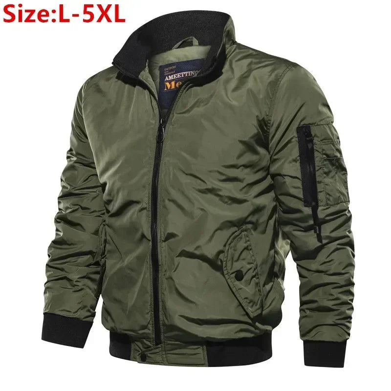 Men's Fitted Classic Bomber Coat - BritishElegance