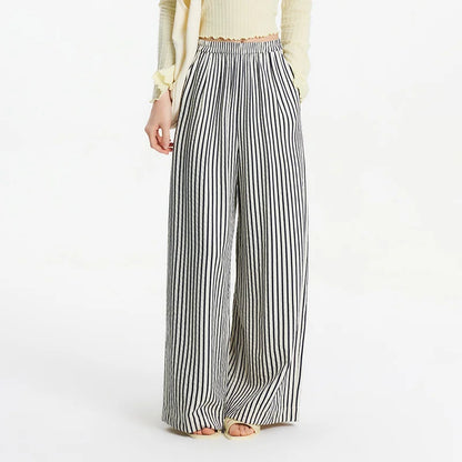 Comfortable Wide Leg Striped Palazzo Pants