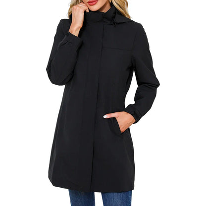 Waterproof Slim Fit Ladies Trench Coat - VogeLuxe