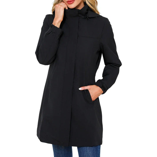 Waterproof Slim Fit Women's Trench Coat - BritishElegance