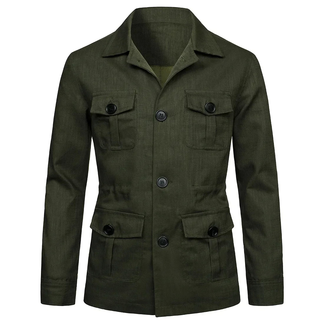 Classic Safari Style Cotton Jacket for Men