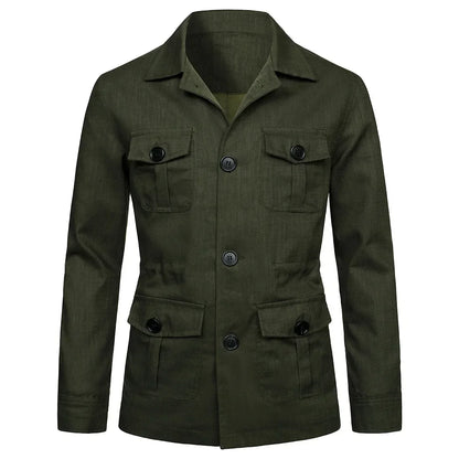 Classic Safari Style Cotton Jacket for Men