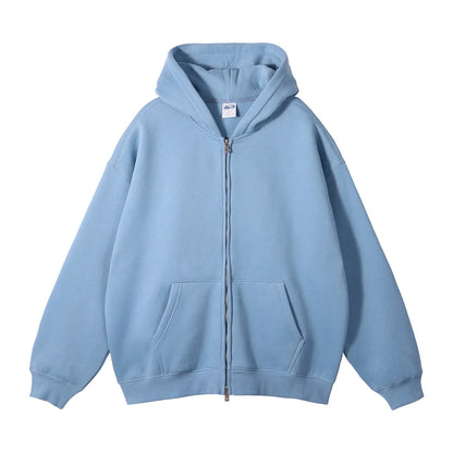 Warm Thick Fleece Zip Up Hoodie Jacket