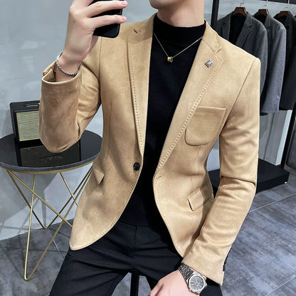 Men's Tailored Suede Jacket
