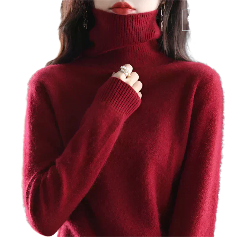 Soft Cashmere Turtleneck Sweater For Women