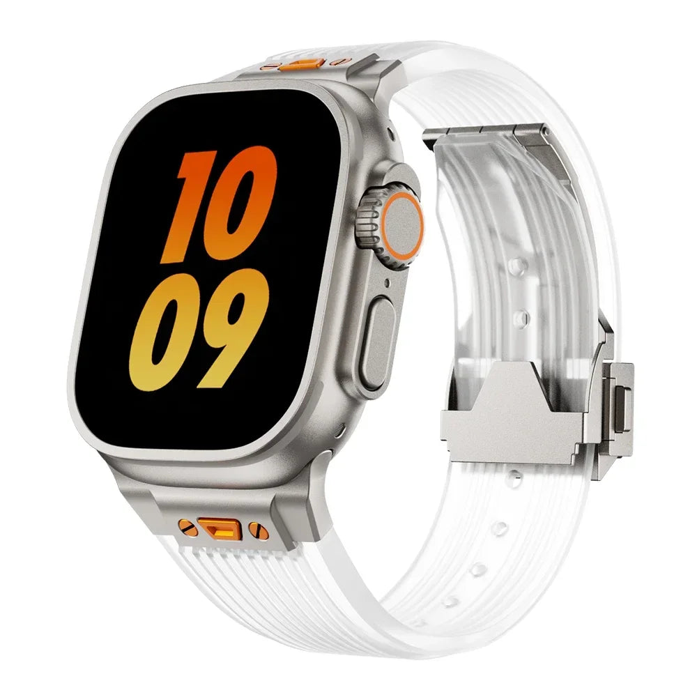 Flexible Clear Apple Watch Silicon Strap Daily Wear