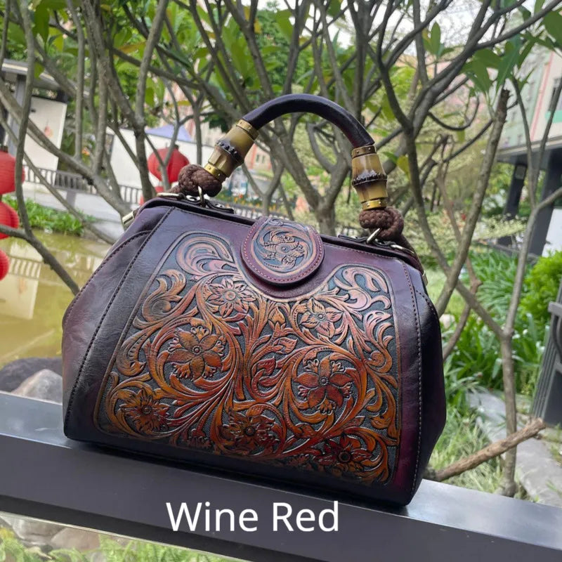 Genuine Leather Vintage Ladies Shoulder Bag