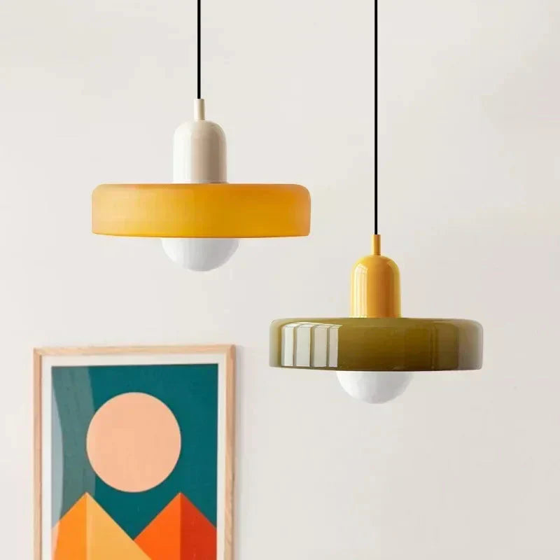 Elegant Glass Pendant LED Ceiling Light Fixture - BritishElegance
