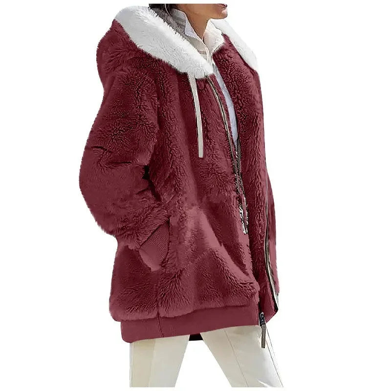Ladies' Soft Zipped Fleece Coat