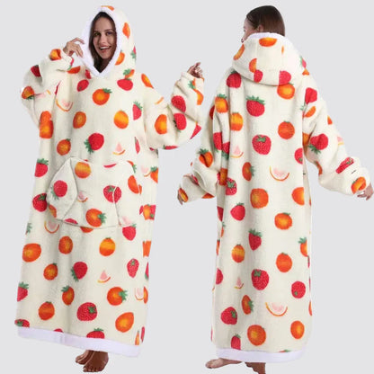 Cozy Wearable Hooded Blanket for Adults