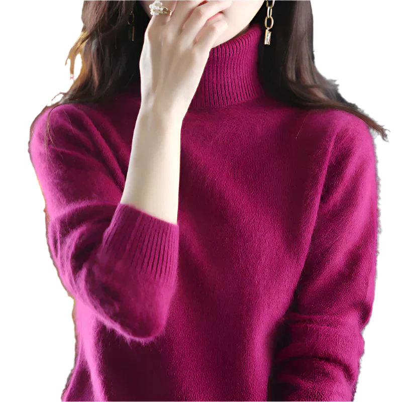 Soft Cashmere Turtleneck Sweater For Women