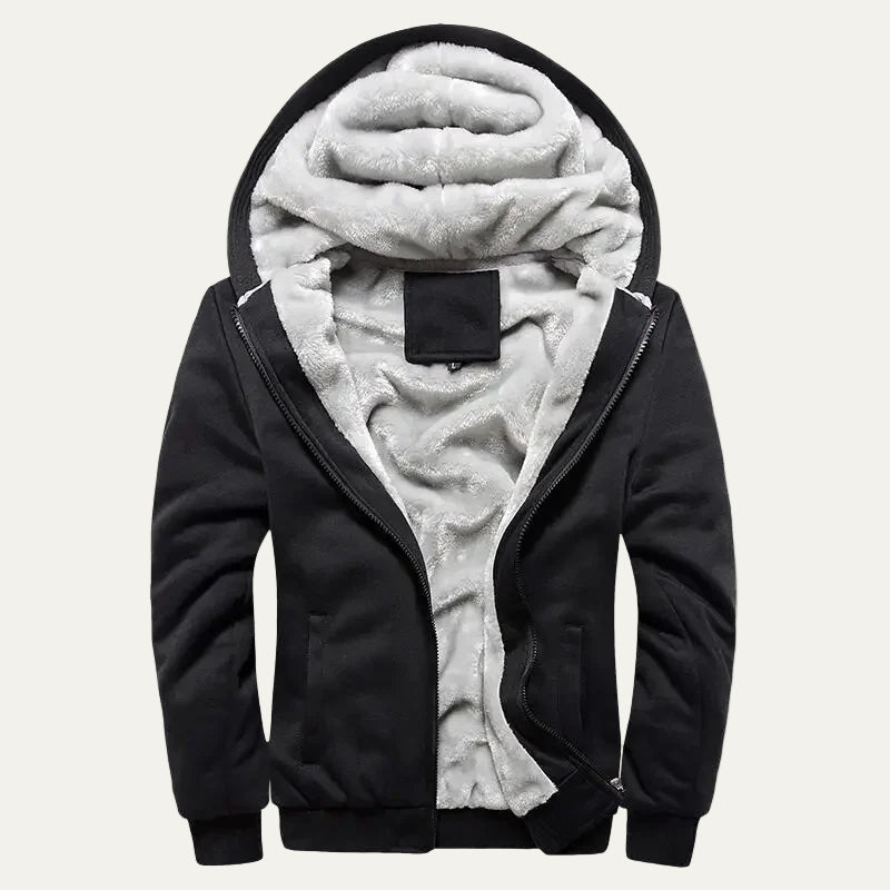 VogeLuxe | Men’s Thermal Fleece Lined Hooded Zip Jacket