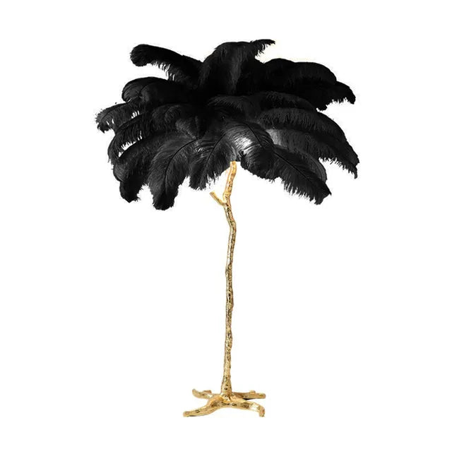 Luxurious Copper Feather Floor Lamp