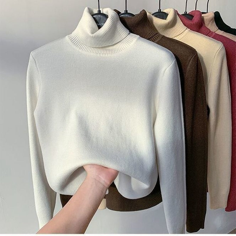 Cozy Winter Knit Turtleneck Sweater