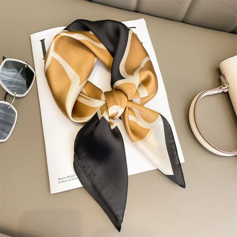 Soft Plaid Scarf for Women Neck Hair Accessory
