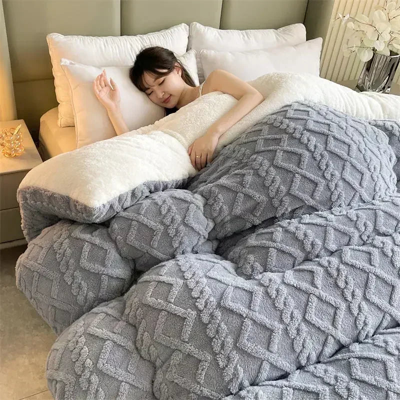 Plush Lamb Cashmere Heavy Winter Throw Blanket