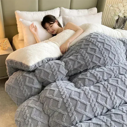 Plush Lamb Cashmere Heavy Winter Throw Blanket