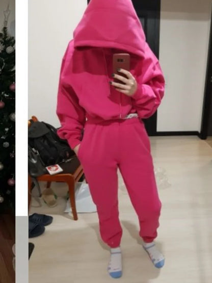 Warm Women's Fleece Hoodie and Jogger Set