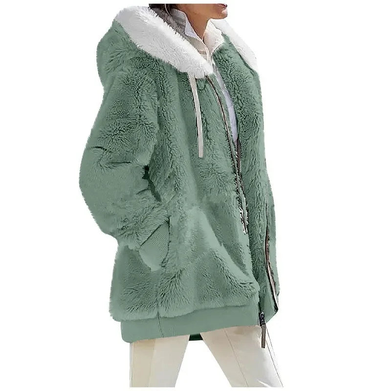 Ladies' Soft Zipped Fleece Coat
