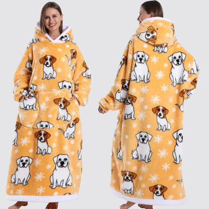 Cozy Wearable Hooded Blanket for Adults