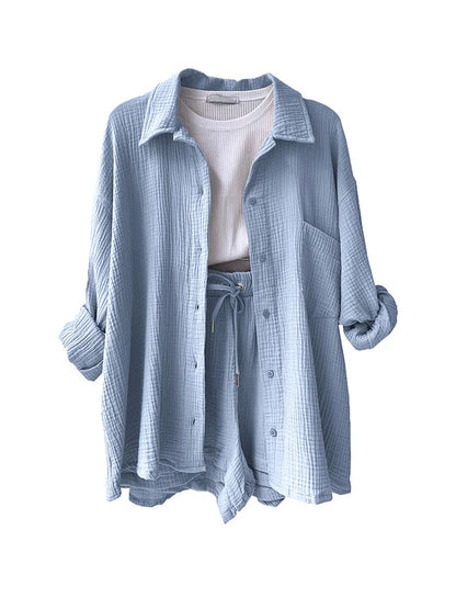 Easy Breezy 2-Piece Summer Muslin Suit Set