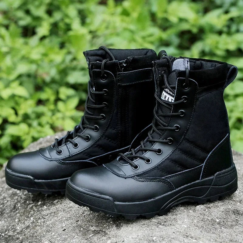 Men's Heavy-Duty Waterproof Hiking Combat Boots