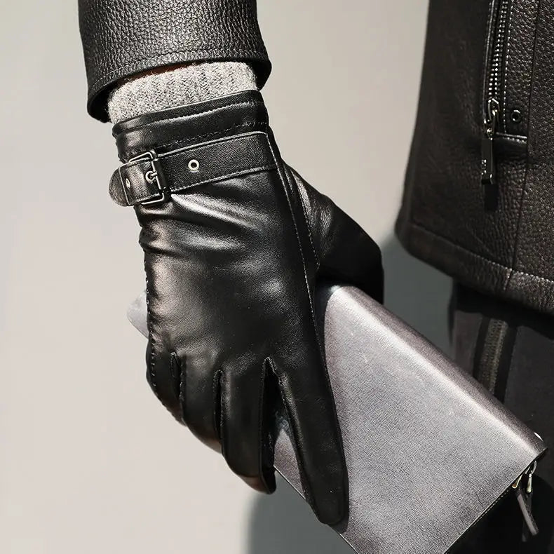 Soft Leather Gloves With Warm Lining