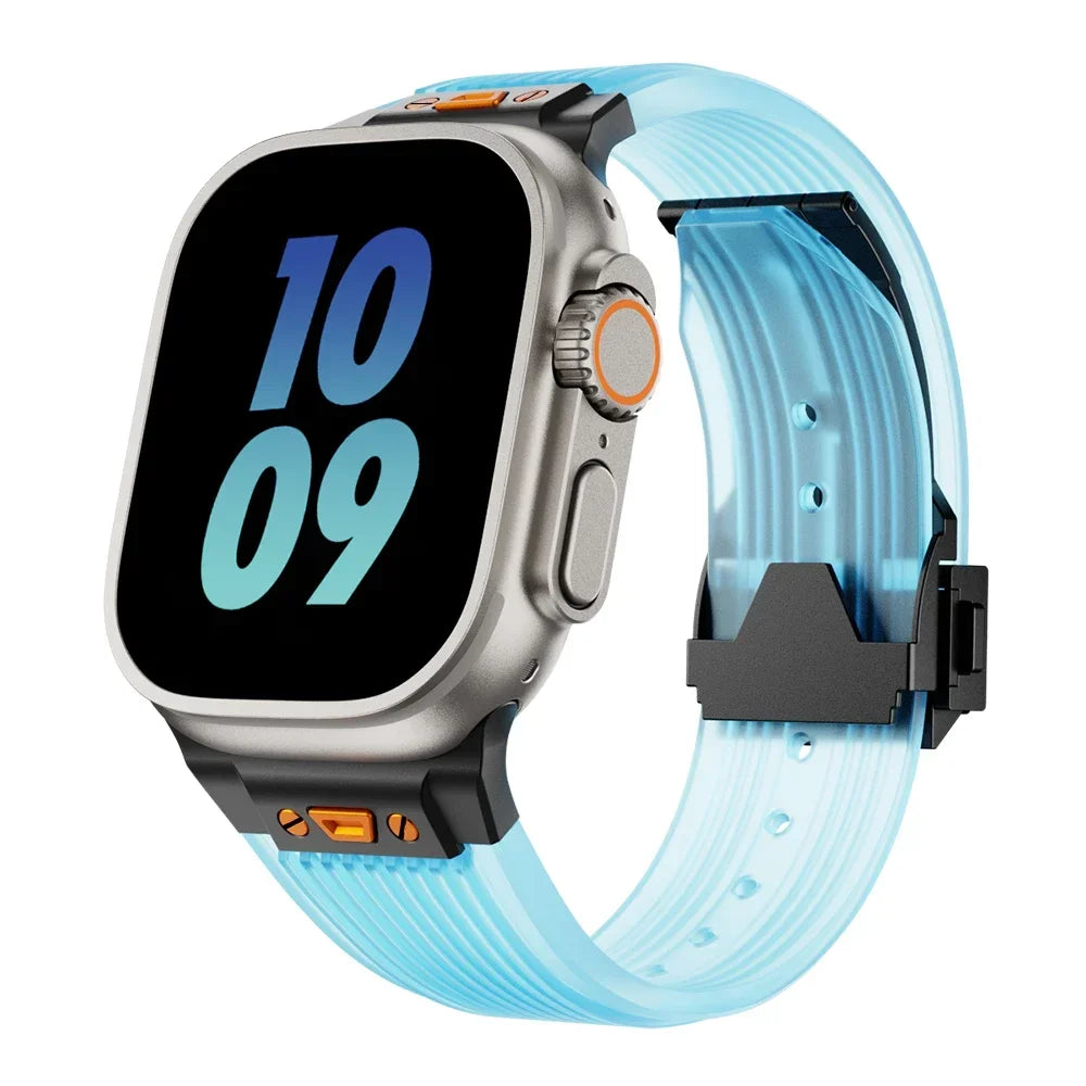 Flexible Clear Apple Watch Silicon Strap Daily Wear