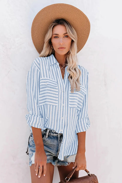 Classic Striped Shirt for Ladies - Elegant Style