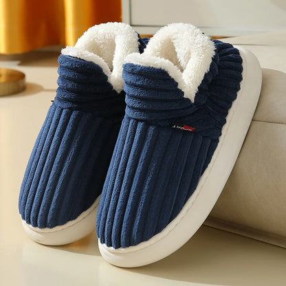Cozy Faux Fur Ankle Slippers – Soft Warm Indoor Shoes