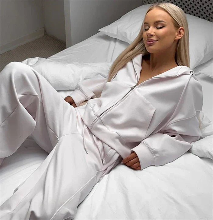 Ladies' Fleece Hooded Sweat Suit
