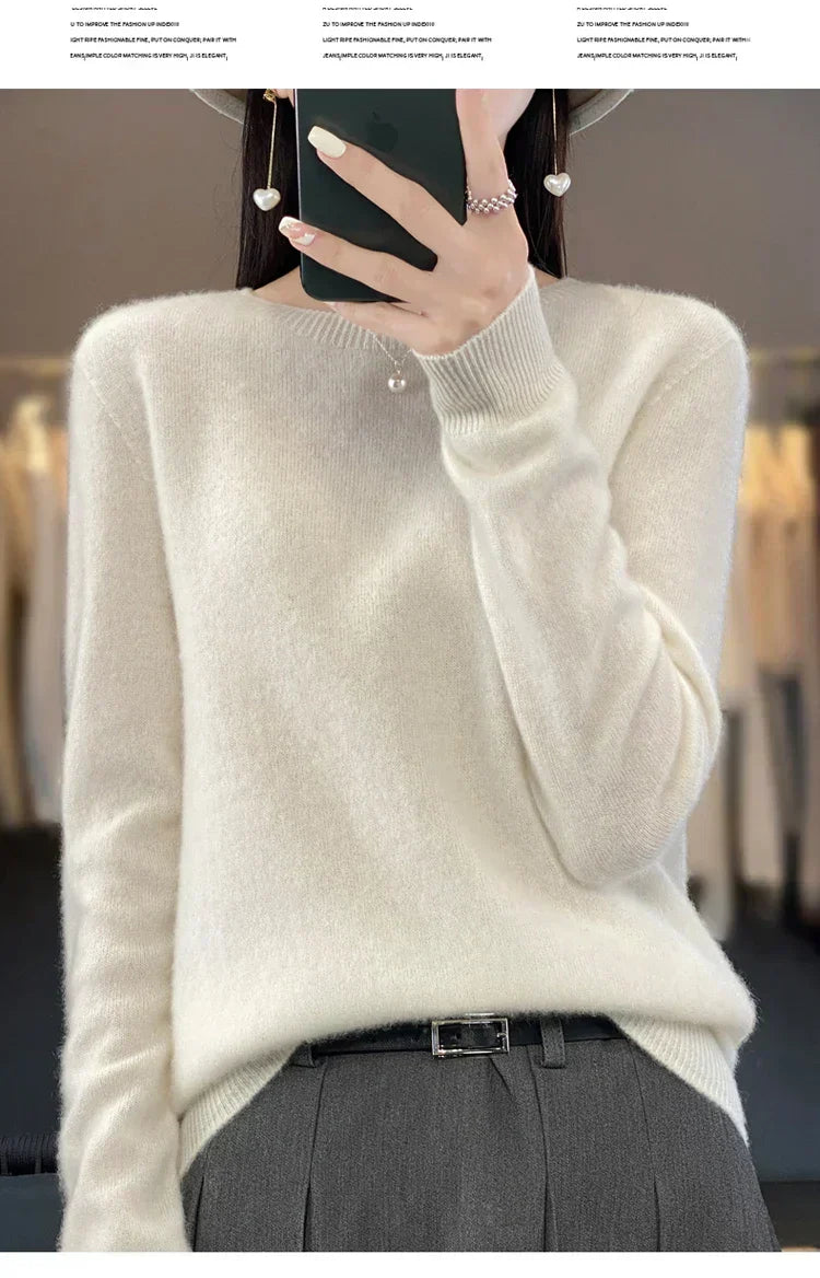 Soft Merino Wool Women's Sweater 100% Wool