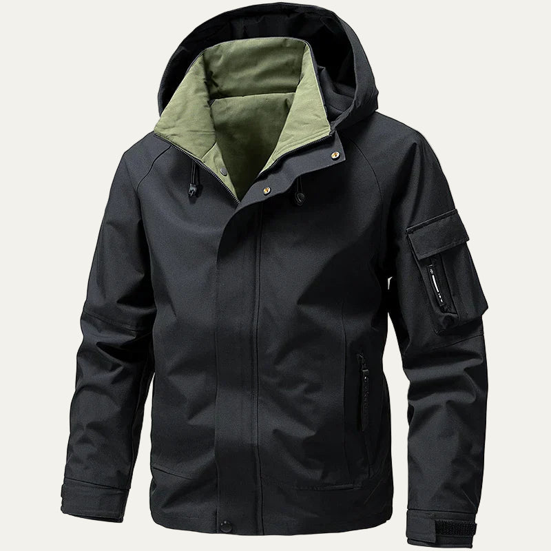 VogeLuxe | Men’s Weatherproof Hooded Utility Jacket