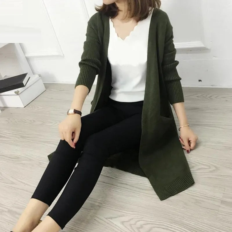 Warm Women's Parka Coat with Zip and Pockets