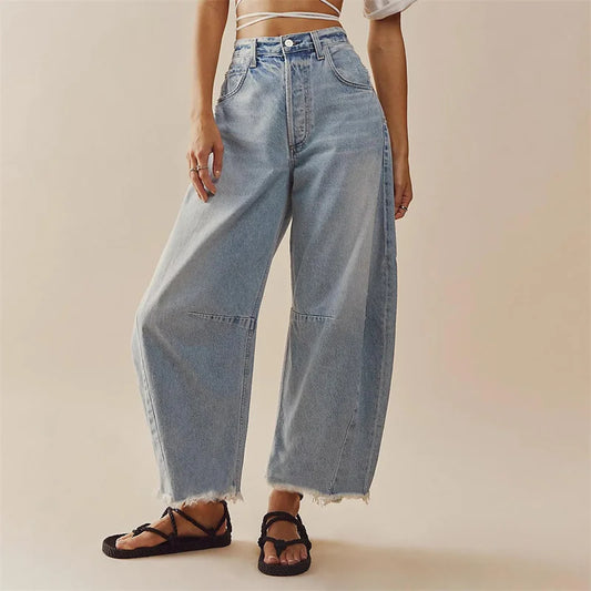 Comfortable High-Waist Loose Fit Women's Jeans - VogeLuxe
