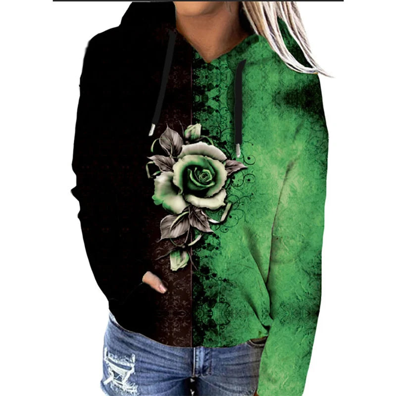 Comfy Womens Large Floral Sweatshirt - BritishElegance