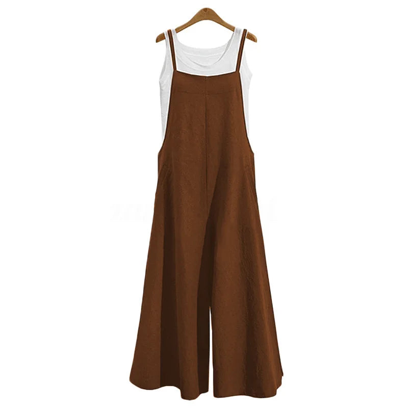 Relaxed Fit Summer Bib Romper