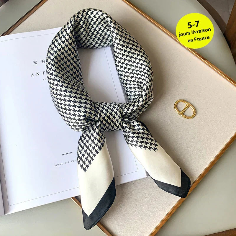 Soft Plaid Scarf for Women Hair and Neck Wear