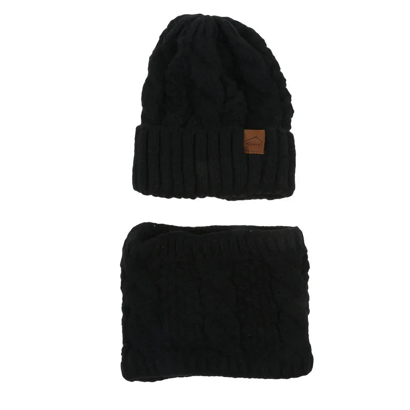 Cozy Warm Knit Hat and Scarf Set