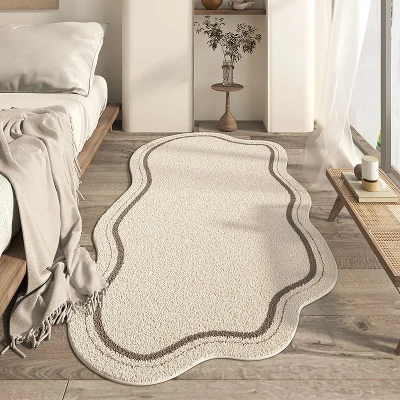 Plush Unique Shaped Mat | Simple Anti-Slip Area Rug