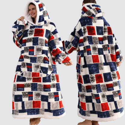 Cozy Wearable Hooded Blanket for Adults