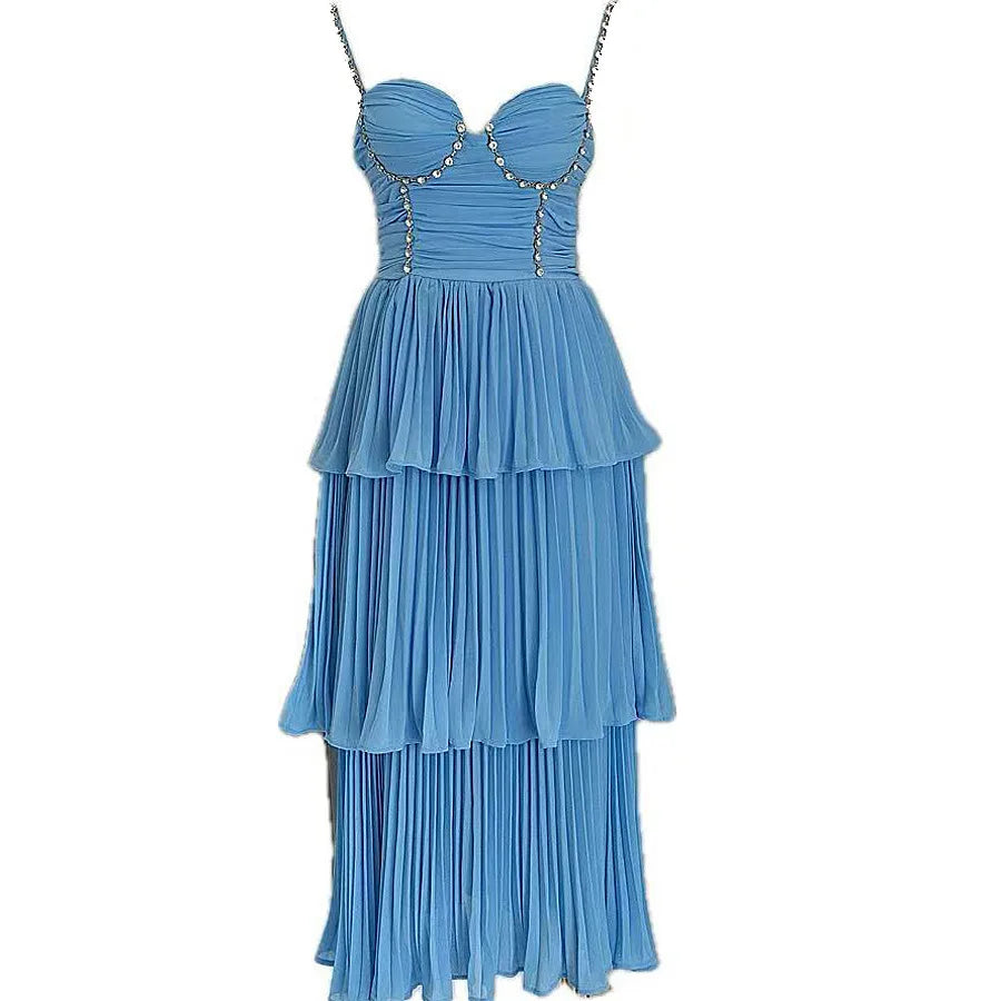 Luxury V-Neck Sleeveless Formal Evening Gown